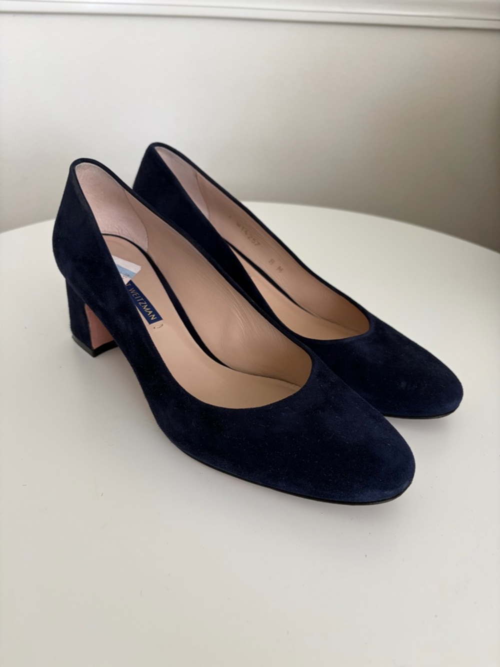 Stuart Weitzman Navy Suede Pumps size 8